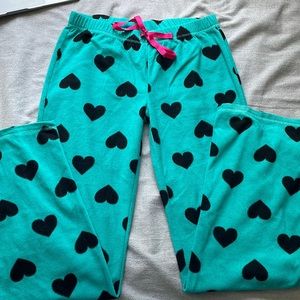 Blue and Black Heart Pajama Pants Size S